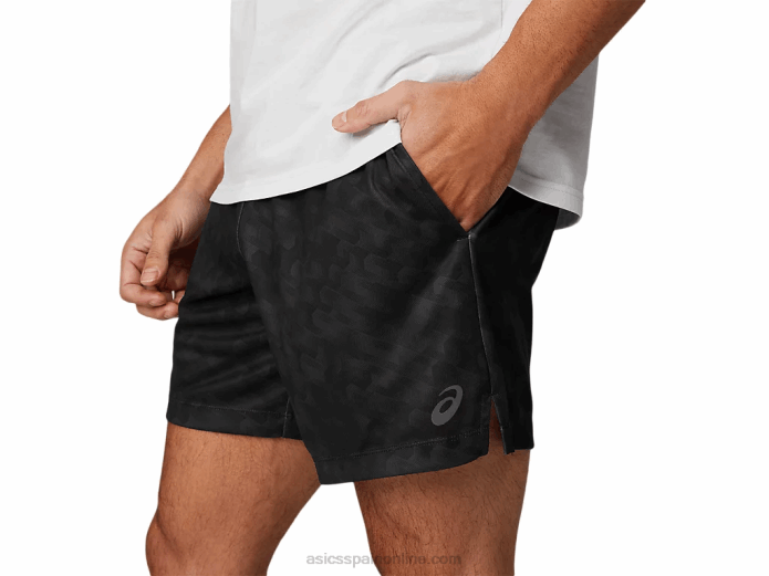 pantalón corto de entrenamiento tejido de 7 pulgadas para hombre Asics 4L681779 rendimiento negro