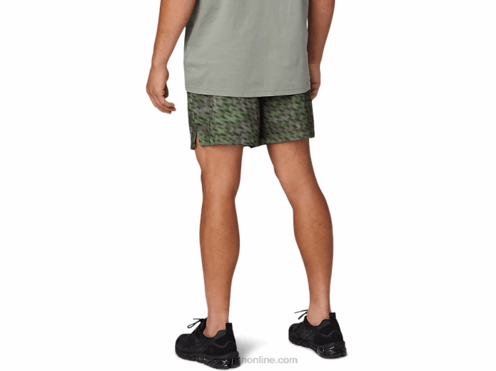 pantalón corto de entrenamiento tejido de 7 pulgadas para hombre Asics 4L681784 liquen verde
