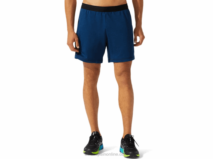 pantalón corto de entrenamiento tejido de 7 pulgadas para hombre Asics 4L681891 brezo azul francés