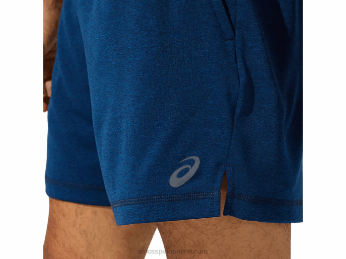 pantalón corto de entrenamiento tejido de 7 pulgadas para hombre Asics 4L681891 brezo azul francés