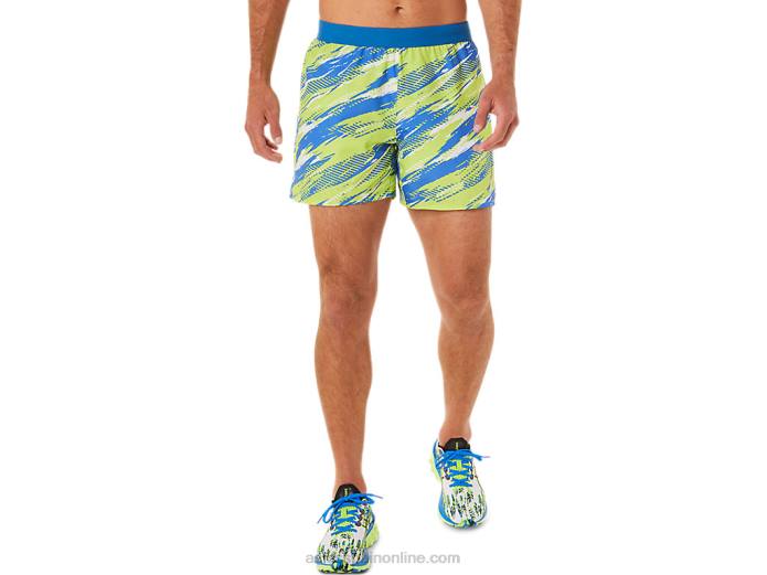 pantalón corto de inyección de color para hombre Asics 4L681425 peligro verde