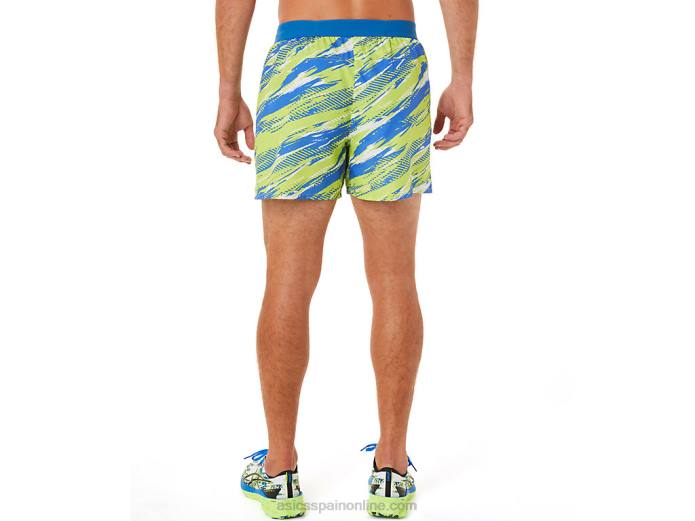 pantalón corto de inyección de color para hombre Asics 4L681425 peligro verde