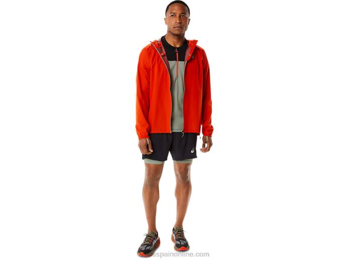 pantalón corto fujitrail hombre Asics 4L681139 rendimiento negro/verde liquen
