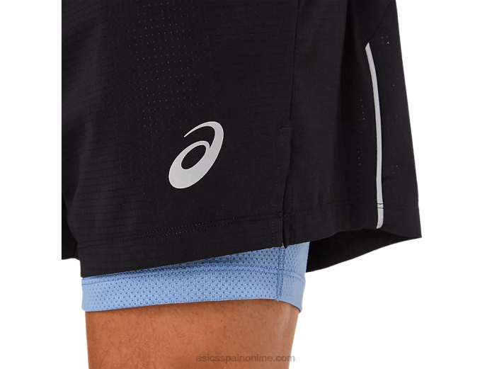 pantalón corto fujitrail hombre Asics 4L681524 rendimiento armonía negro/azul
