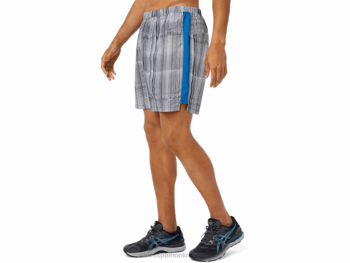 pantalón corto gráfico de 7 pulgadas listo para usar para hombre Asics 4L681501 impresión azul francés/lake drive