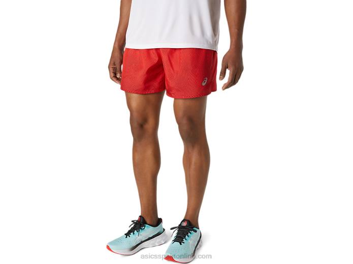 pantalón corto kasane para hombre Asics 4L681776 rojo eléctrico/burdeos