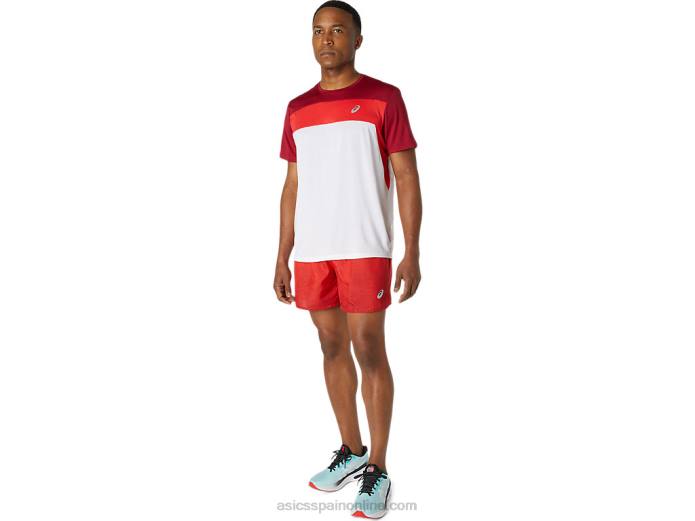 pantalón corto kasane para hombre Asics 4L681776 rojo eléctrico/burdeos