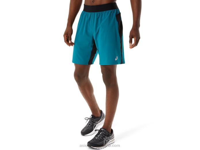 pantalón corto mezclador de 9 pulgadas para hombre Asics 4L681052 pino terciopelo/negro rendimiento