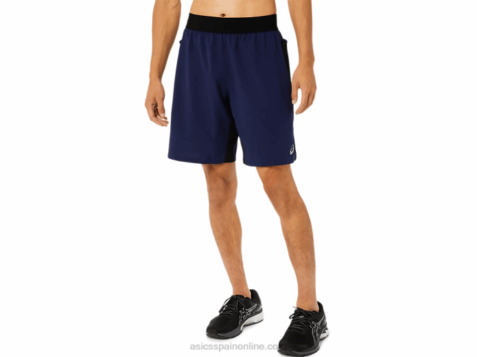 pantalón corto mezclador de 9 pulgadas para hombre Asics 4L681763 chaquetón/negro rendimiento