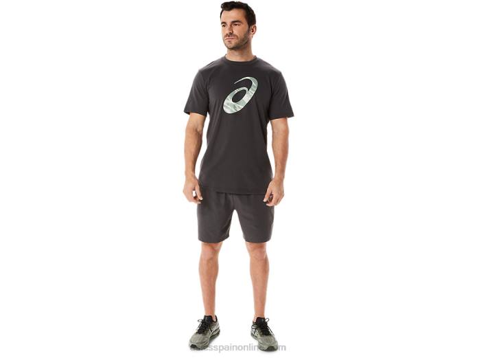 pantalón corto tejido de 7 pulgadas para hombre Asics 4L68953 gris obsidiana