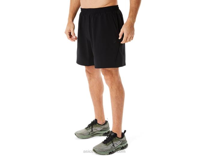 pantalón corto tejido de 7 pulgadas para hombre Asics 4L68967 rendimiento negro