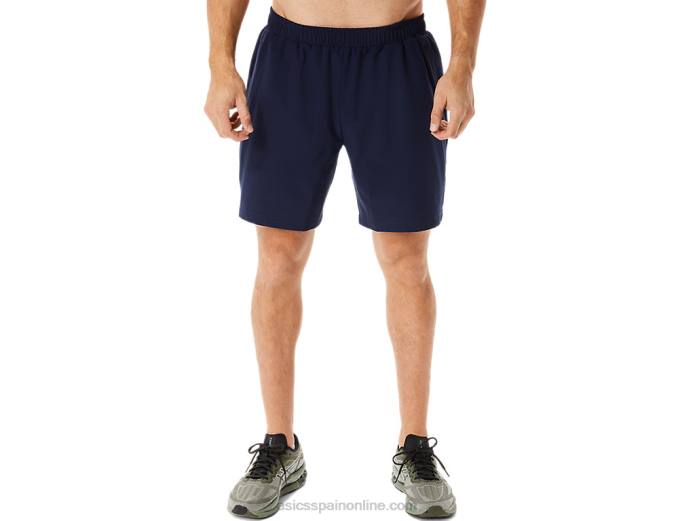 pantalón corto tejido de 7 pulgadas para hombre Asics 4L68968 medianoche