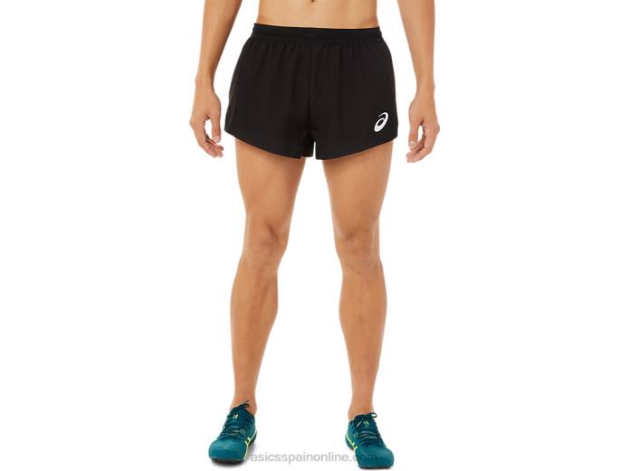 pantalón corto tejido de malla ligera para hombre Asics 4L681399 rendimiento negro