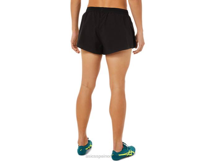 pantalón corto tejido de malla ligera para hombre Asics 4L681399 rendimiento negro