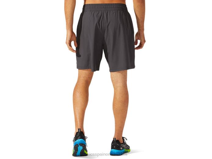 pantalón corto tejido de tren de 7 pulgadas para hombre Asics 4L681786 gris grafito