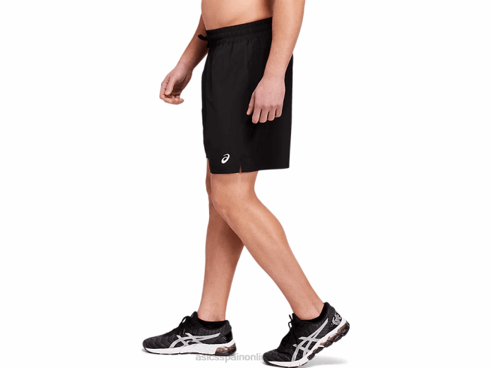 pantalón corto tejido de tren de 7 pulgadas para hombre Asics 4L681802 rendimiento negro