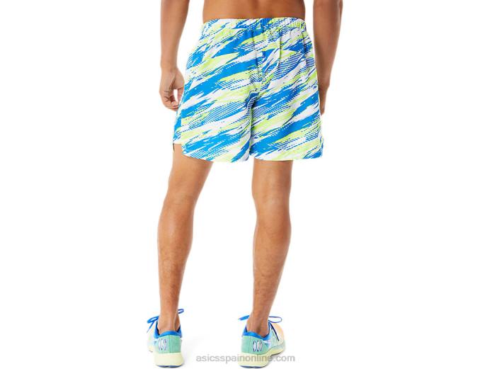 pantalones cortos de 5 pulgadas listos para usar para hombres Asics 4L681341 peligro verde