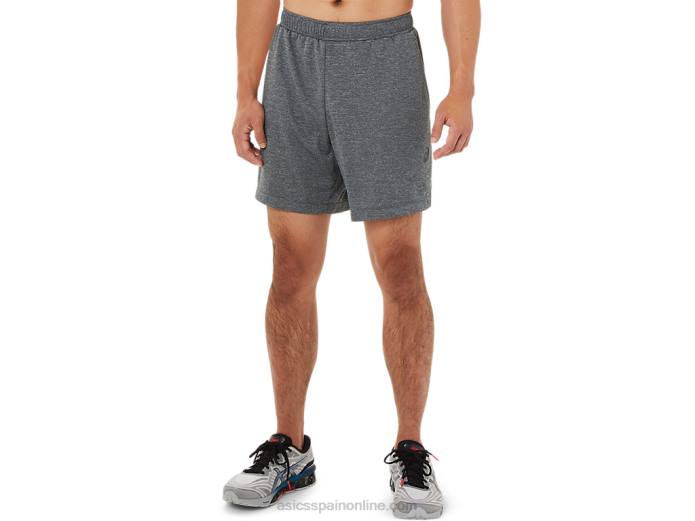pantalones cortos de 7 pulgadas para hombre Asics 4L681440 portador gris jaspeado