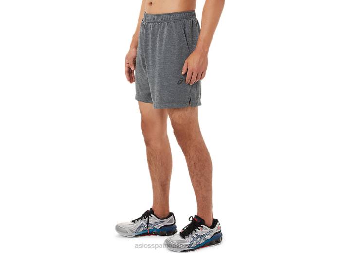 pantalones cortos de 7 pulgadas para hombre Asics 4L681440 portador gris jaspeado