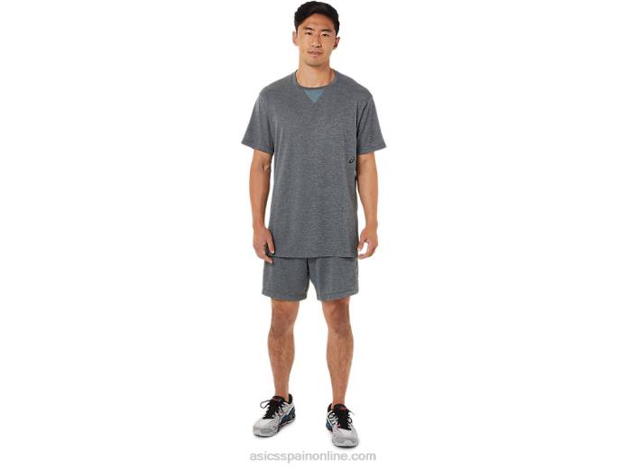 pantalones cortos de 7 pulgadas para hombre Asics 4L681440 portador gris jaspeado