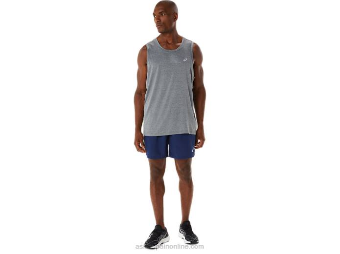 pantalones cortos de 7in para hombre Asics 4L68207 azul índigo