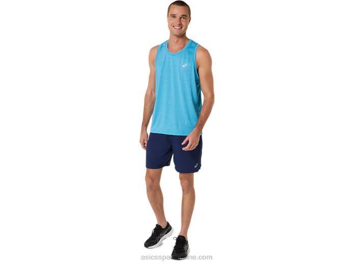 pantalones cortos de 9 pulgadas listos para usar para hombres Asics 4L68216 azul índigo