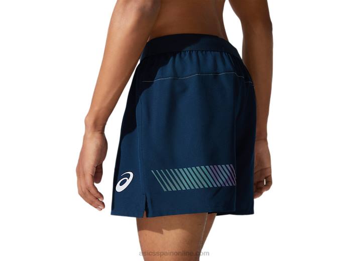 pantalones cortos de visibilidad para hombre Asics 4L681998 azul francés