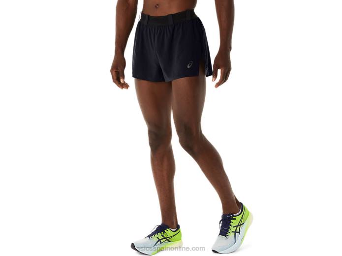 pantalones cortos metarun divididos para hombre Asics 4L68515 rendimiento negro