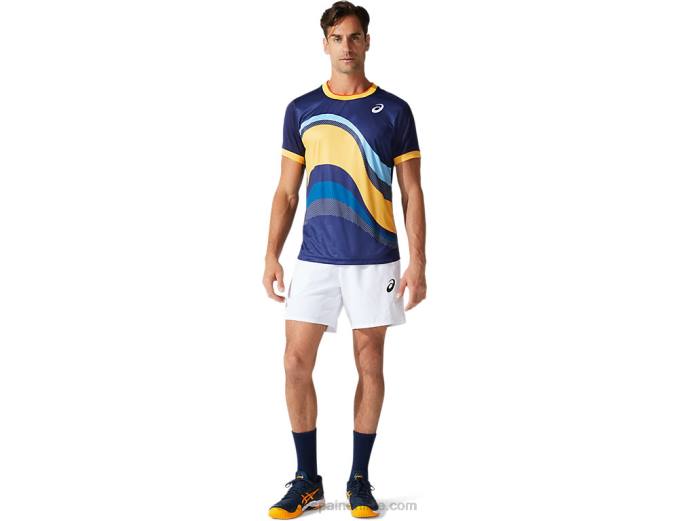 partido masculino 7 en corto Asics 4L681999 blanco brillante