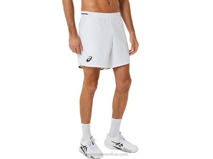 partido masculino 7 en corto Asics 4L68489 blanco brillante