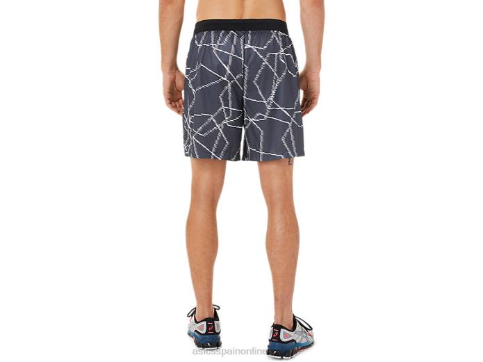 shorts de hombre de temporada con estampado integral Asics 4L681436 portador gris