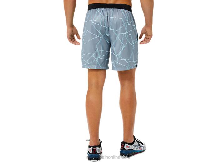 shorts de hombre de temporada con estampado integral Asics 4L681437 yeso