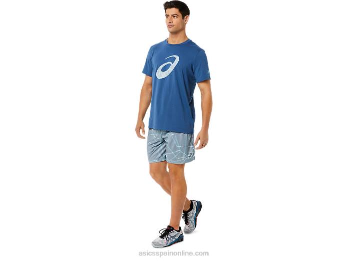 shorts de hombre de temporada con estampado integral Asics 4L681437 yeso