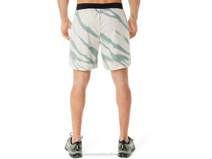 shorts de hombre de temporada con estampado integral Asics 4L68993 gris humo/gris pizarra