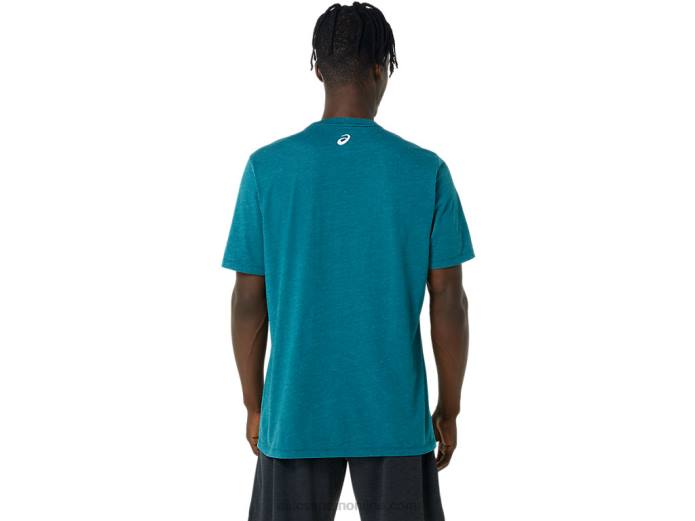 camiseta con eslogan de hibisco Asics 4L68798 brezo de pino de terciopelo