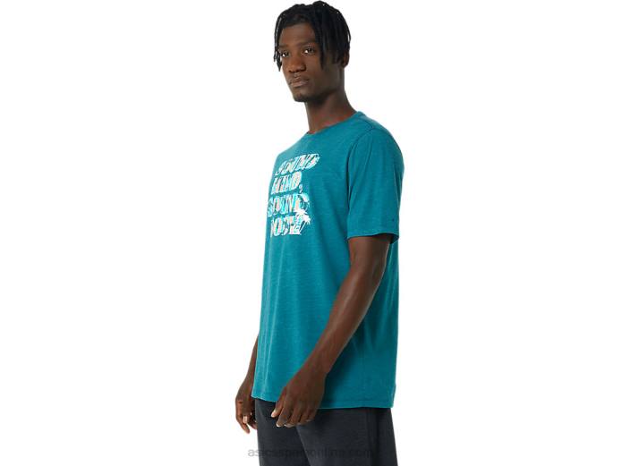 camiseta con eslogan de hibisco Asics 4L68798 brezo de pino de terciopelo