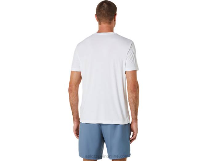 camiseta con estampado de zapatos de salón para hombre Asics 4L68534 blanco brillante