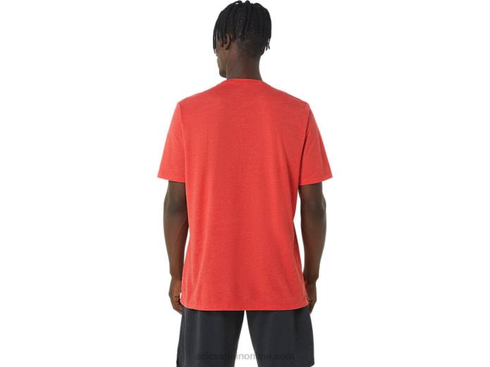 camiseta con gráfico de lucha libre unisex Asics 4L68848 brezo rojo clásico