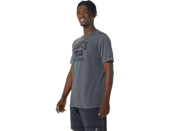 camiseta con gráfico de voleibol Asics 4L68878 brezo gris oscuro