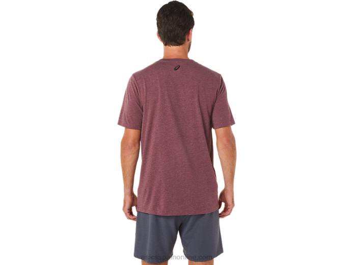camiseta de manga corta con eslogan Asics 4L681607 Brezo profundo de Marte