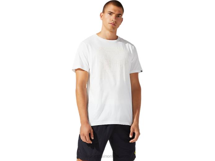 camiseta de manga corta con gráfico dt de jersey para hombre Asics 4L681933 crema