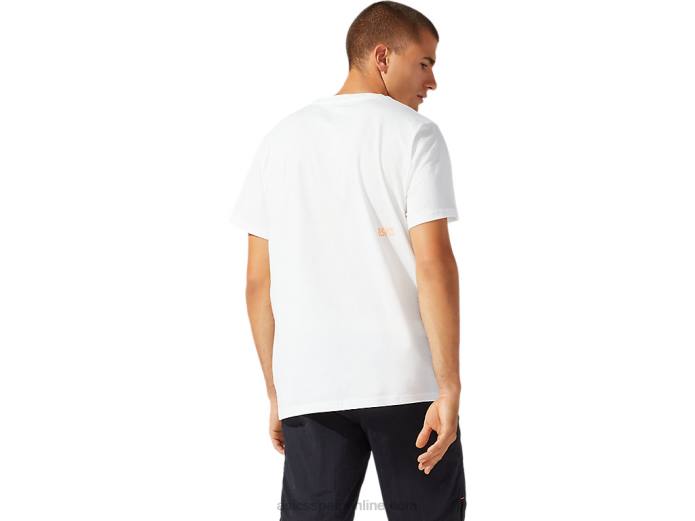 camiseta de manga corta con gráfico dt de jersey para hombre Asics 4L681933 crema