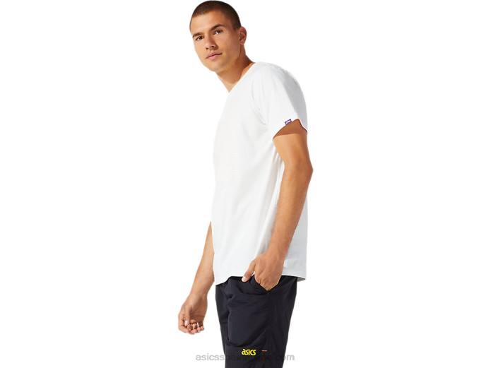 camiseta de manga corta con gráfico dt de jersey para hombre Asics 4L681933 crema