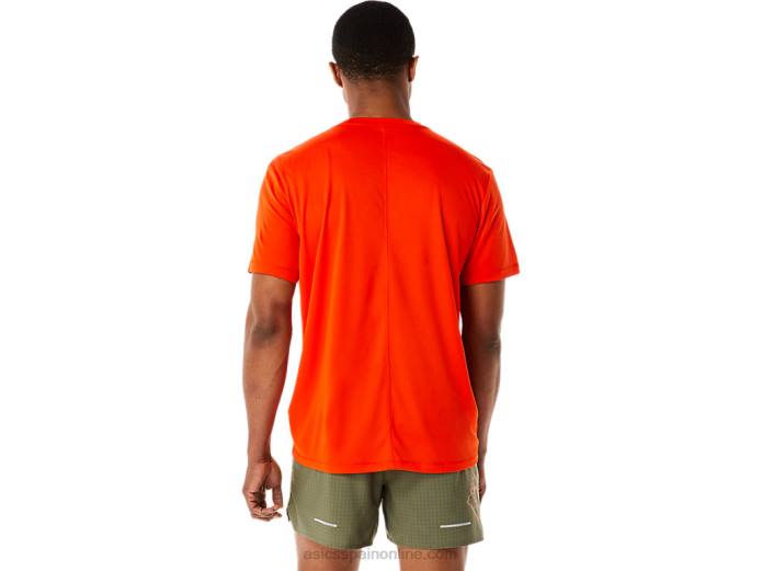camiseta de manga corta con logo fujitrail para hombre Asics 4L681114 tomate cherry