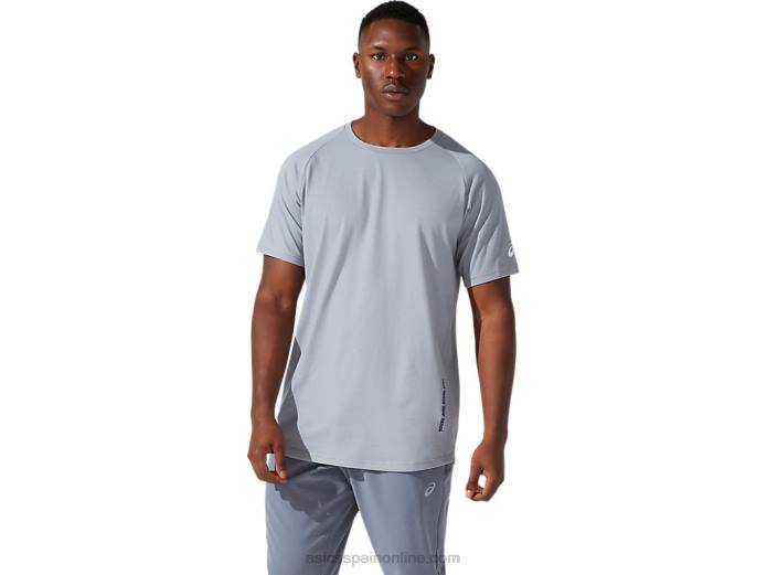 camiseta de manga corta de entrenamiento smsb para hombre Asics 4L681991 yeso