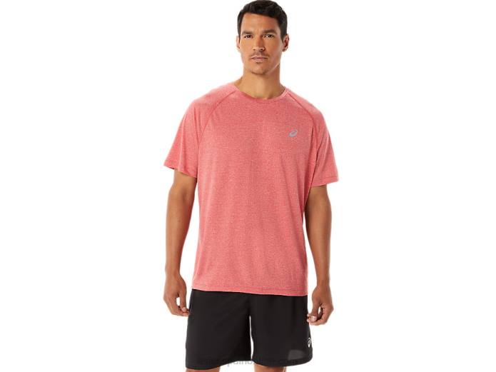 camiseta de manga corta de lyte confeccionada para hombre Asics 4L681410 brezo rojo clásico