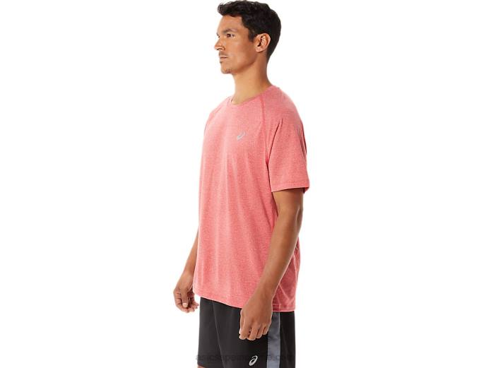 camiseta de manga corta de lyte confeccionada para hombre Asics 4L681410 brezo rojo clásico