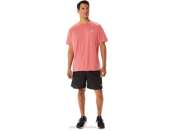 camiseta de manga corta de lyte confeccionada para hombre Asics 4L681410 brezo rojo clásico