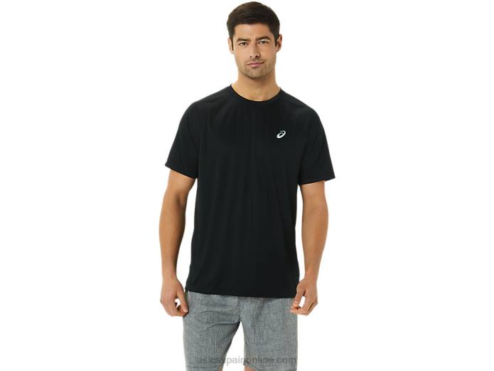camiseta de manga corta de lyte confeccionada para hombre Asics 4L681417 rendimiento negro