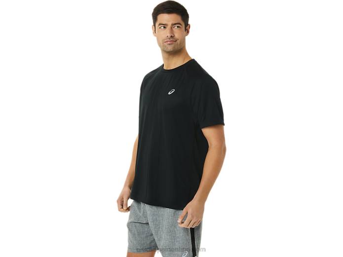 camiseta de manga corta de lyte confeccionada para hombre Asics 4L681417 rendimiento negro